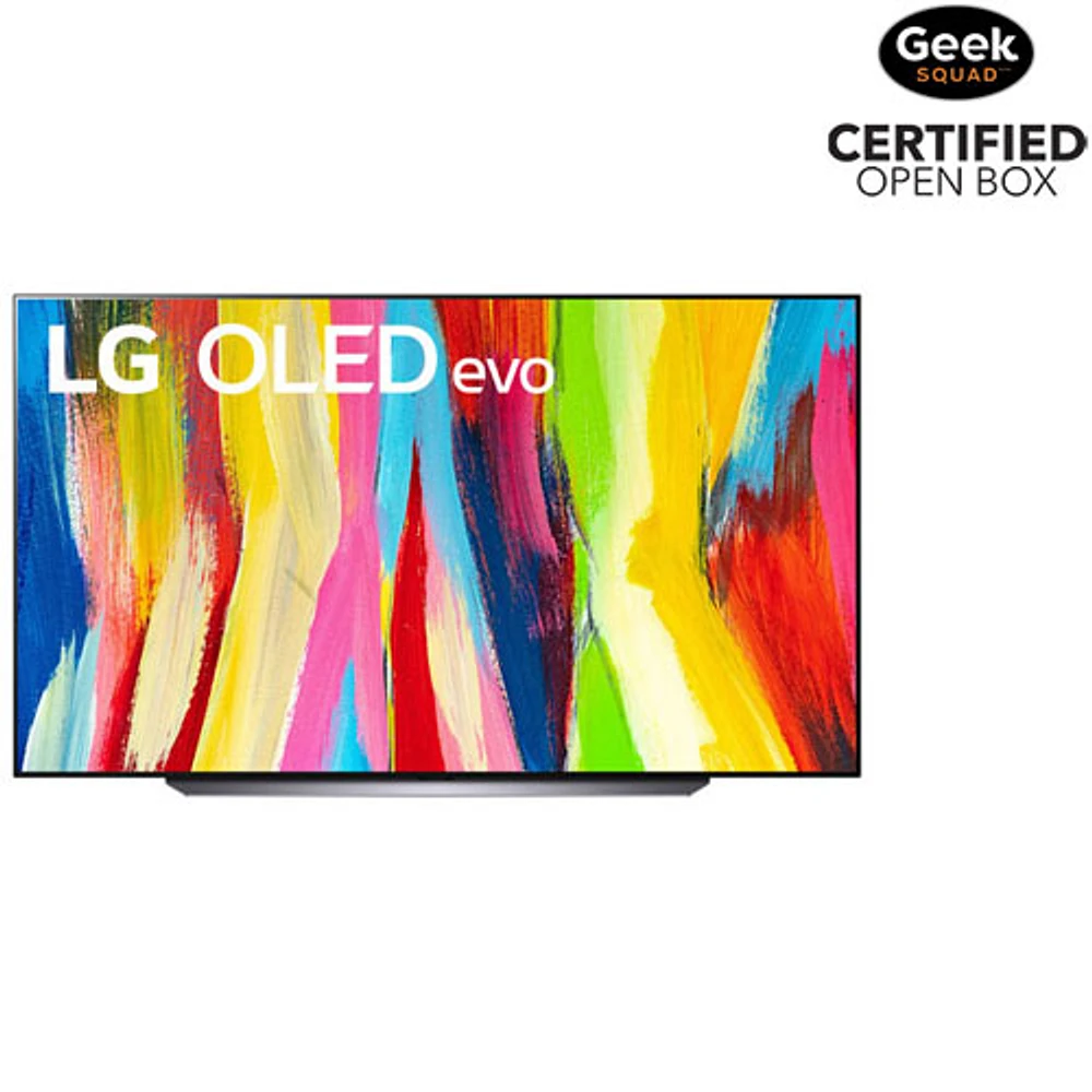 Open Box - LG 83" 4K UHD HDR OLED webOS Evo ThinQ AI Smart TV (OLED83C2PUA) - 2022 - Dark Titan Silver