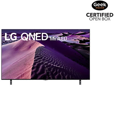 Boîte ouverte - Téléviseur intelligent webOS HDR QNED UHD 4K de 55 po de LG (55QNED85UQA) - 2022 - Argenté titane foncé/Bleu cendré