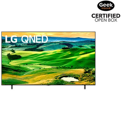 Boîte ouverte - Téléviseur intelligent webOS HDR QNED UHD 4K de 86 po de LG (86QNED80UQA) - 2022 - Argenté titane foncé/Bleu cendré