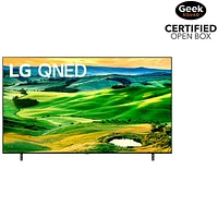 Boîte ouverte - Téléviseur intelligent webOS HDR QNED UHD 4K de 75 po de LG (75QNED80UQA) - 2022 - Argenté titane foncé/Bleu cendré