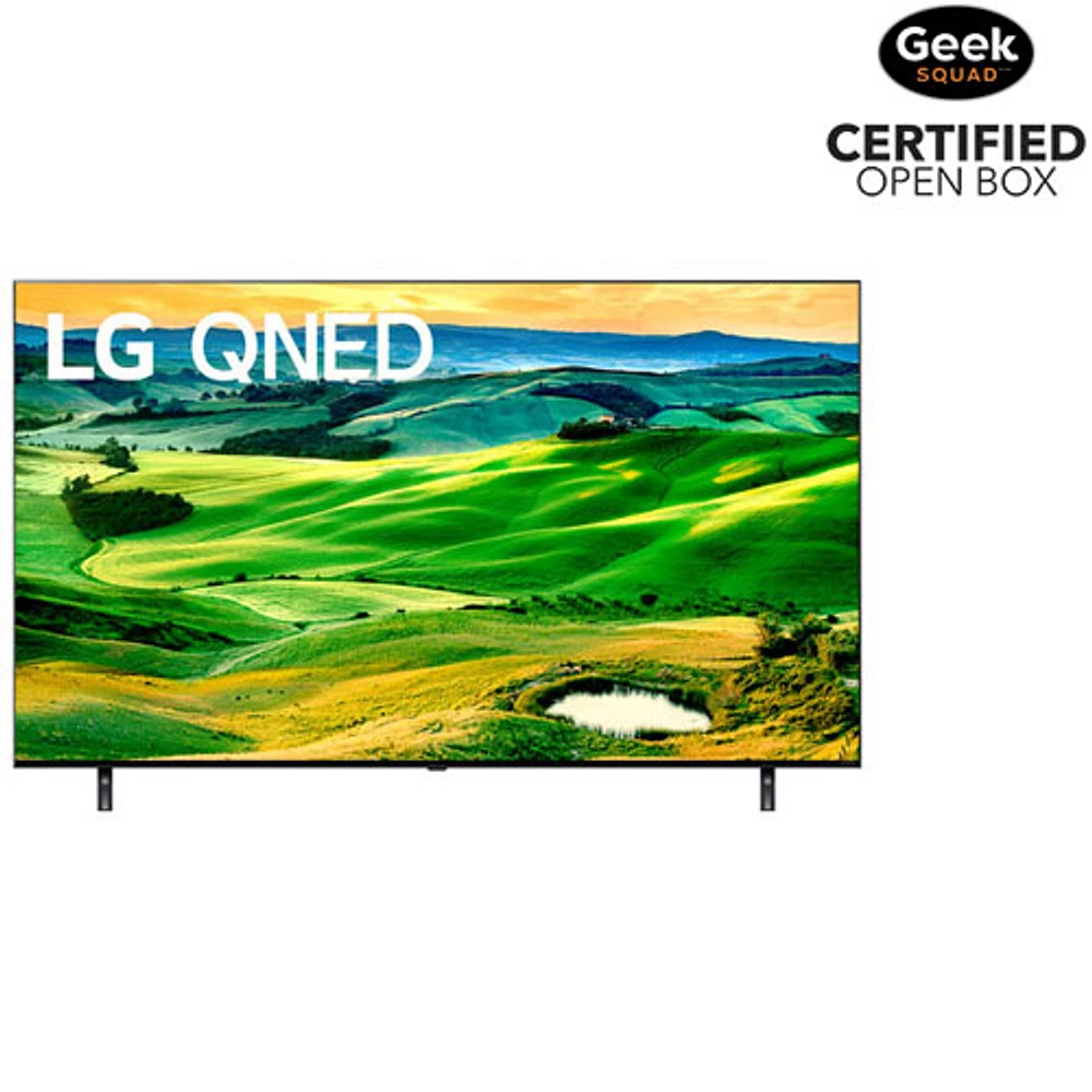 Boîte ouverte - Téléviseur intelligent webOS HDR QNED UHD 4K de 65 po de LG (65QNED80UQA) - 2022 - Argenté titane foncé/Bleu cendré