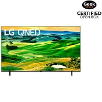 Boîte ouverte - Téléviseur intelligent webOS HDR QNED UHD 4K de 65 po de LG (65QNED80UQA) - 2022 - Argenté titane foncé/Bleu cendré