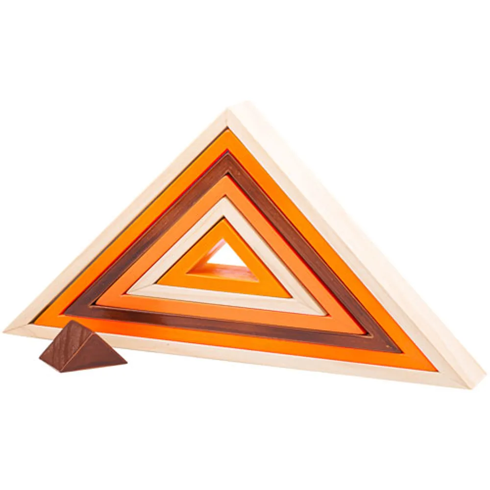 Bigjigs Toys Wooden Stacking Triangles Toy - Natural