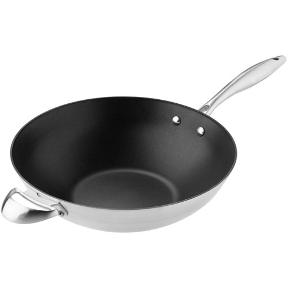 Scanpan 32cm Aluminium/Non-Stick Coating Wok - Silver/Black