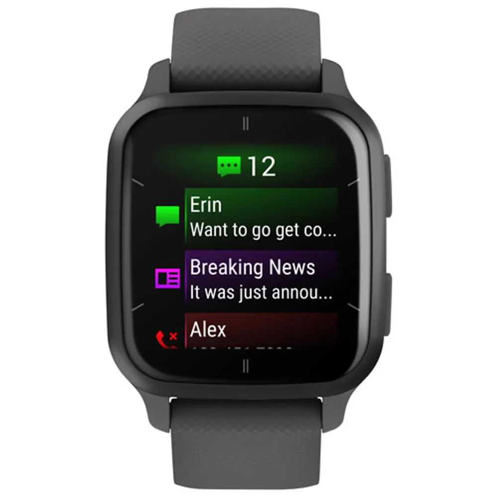 Garmin Venu SQ2 40.6mm Bluetooth Smartwatch - Shadow Grey/Slate