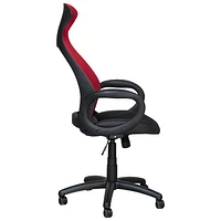 Brassex Tivoli High-Back Mesh Office Chair - Black/Red