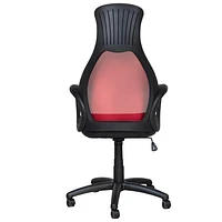 Brassex Tivoli High-Back Mesh Office Chair - Black/Red