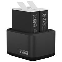 Chargeur de batterie double avec 2 batteries rechargeables Enduro pour GoPro HERO12/11/10/9 Black