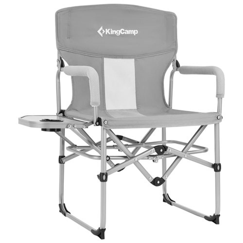 KingCamp Foldable Outdoor Director Chair with Side Table (KC3824) - Navy