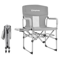 KingCamp Foldable Outdoor Director Chair with Side Table (KC3824) - Navy