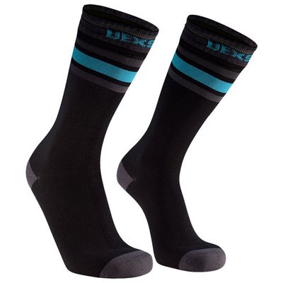 DexShell Ultra Dri Waterproof Sports Sock - Black/Aqua Blue