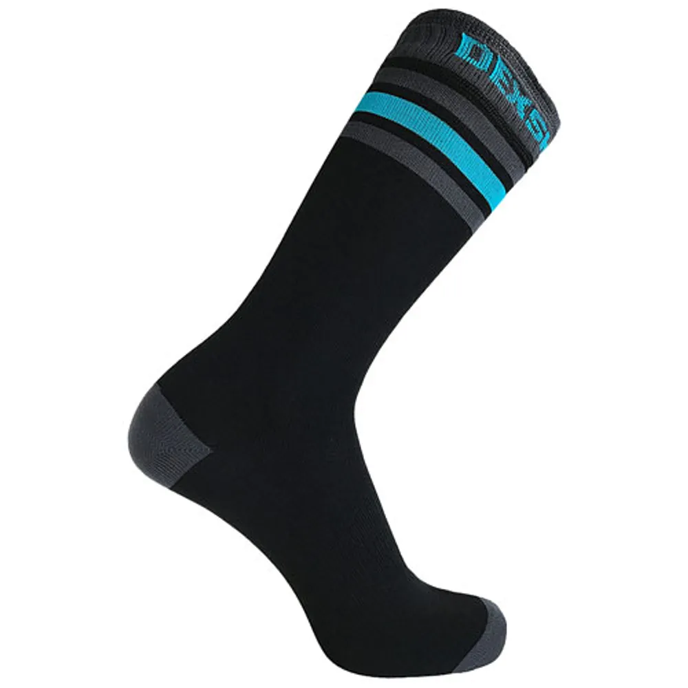 DexShell Ultra Dri Waterproof Sports Sock - Black/Aqua Blue