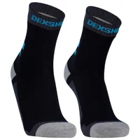 DexShell Waterproof Running Sock - Black/Aqua Blue