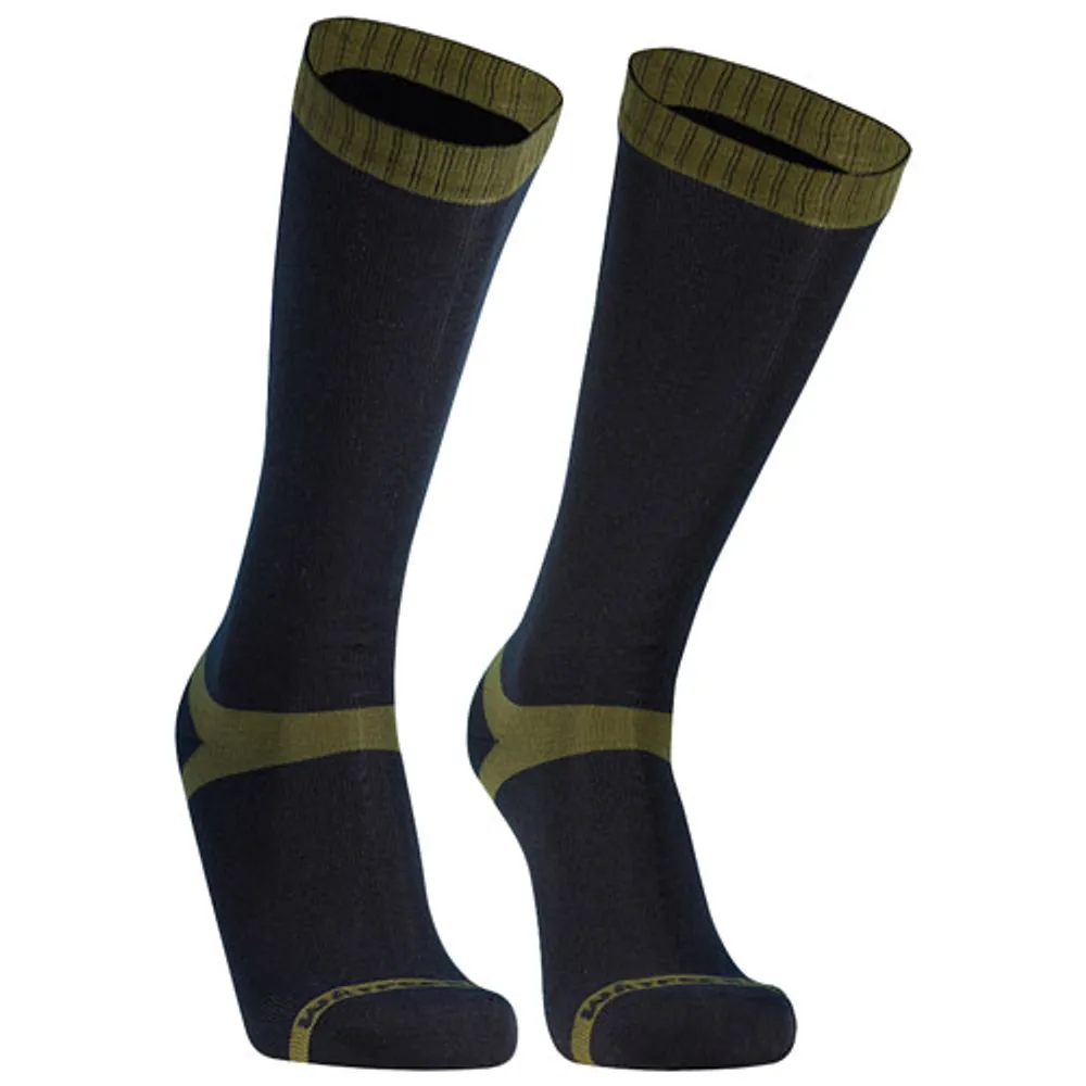 DexShell Waterproof Merino Wool Trekking Sock - Black/Olive - Large