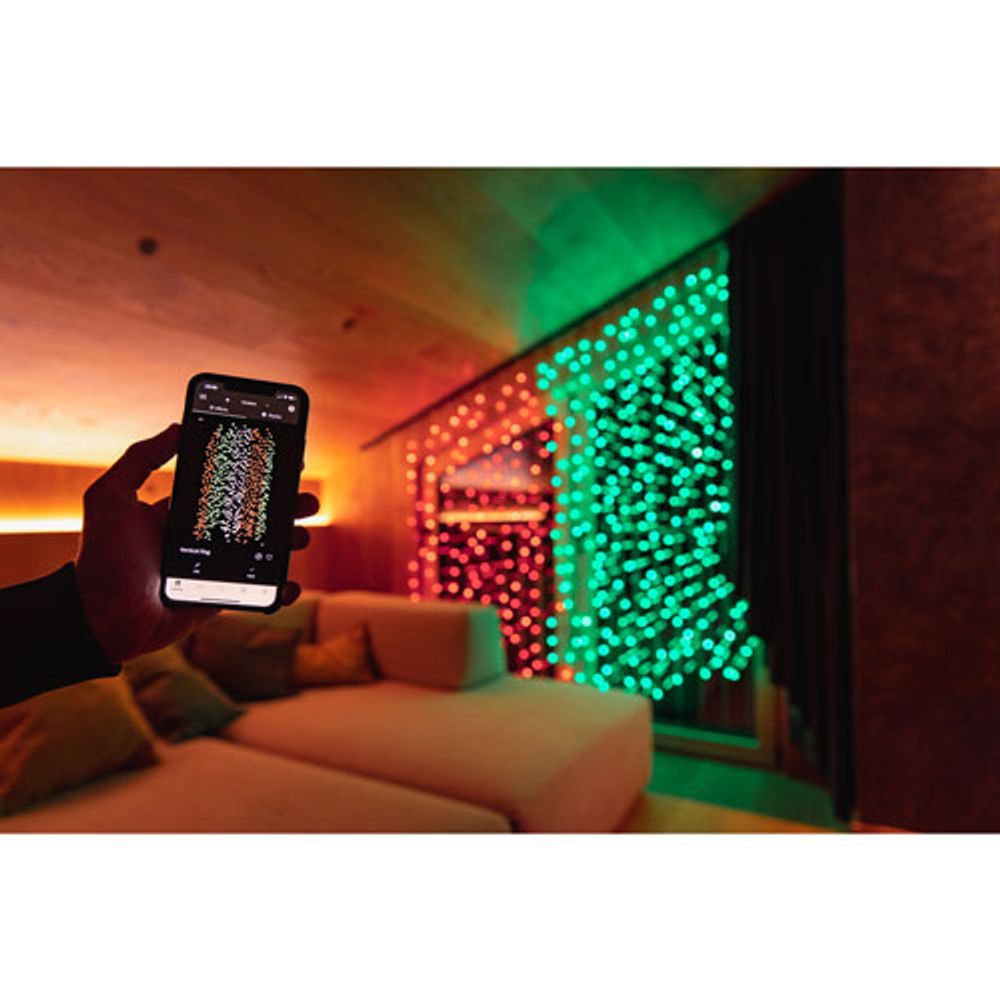 Twinkly Curtain RGB Smart LED Light - 210 Lights - Only at Best Buy