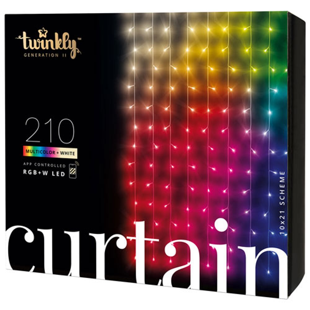 Twinkly Curtain RGB Smart LED Light - 210 Lights - Only at Best Buy