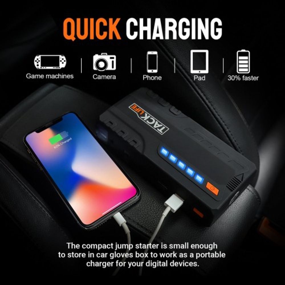 Energizer Portable Auto Battery Charger Jump Starter, 12V Lithium Jump  Starter Box, Car Battery Booster Pack, Portable Power Bank Charger & Jumper