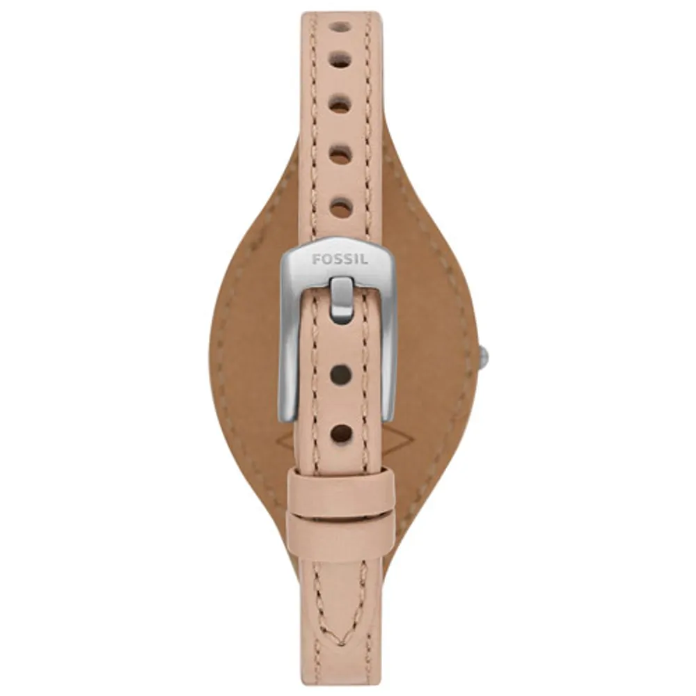 Montre tendance de 28 mm pour femmes de Fossil - Chair/Crème/Argenté