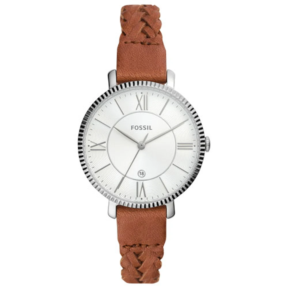 Montre tendance pour femmes de 36 mm Jacqueline de Fossil - Brun/Argenté