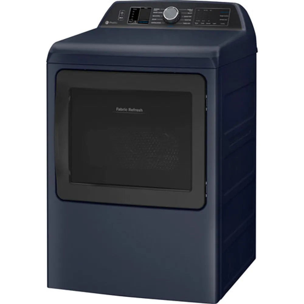 GE Profile 7.3 Cu. Ft. Electric Steam Dryer (PTD90EBMTRS) - Sapphire Blue