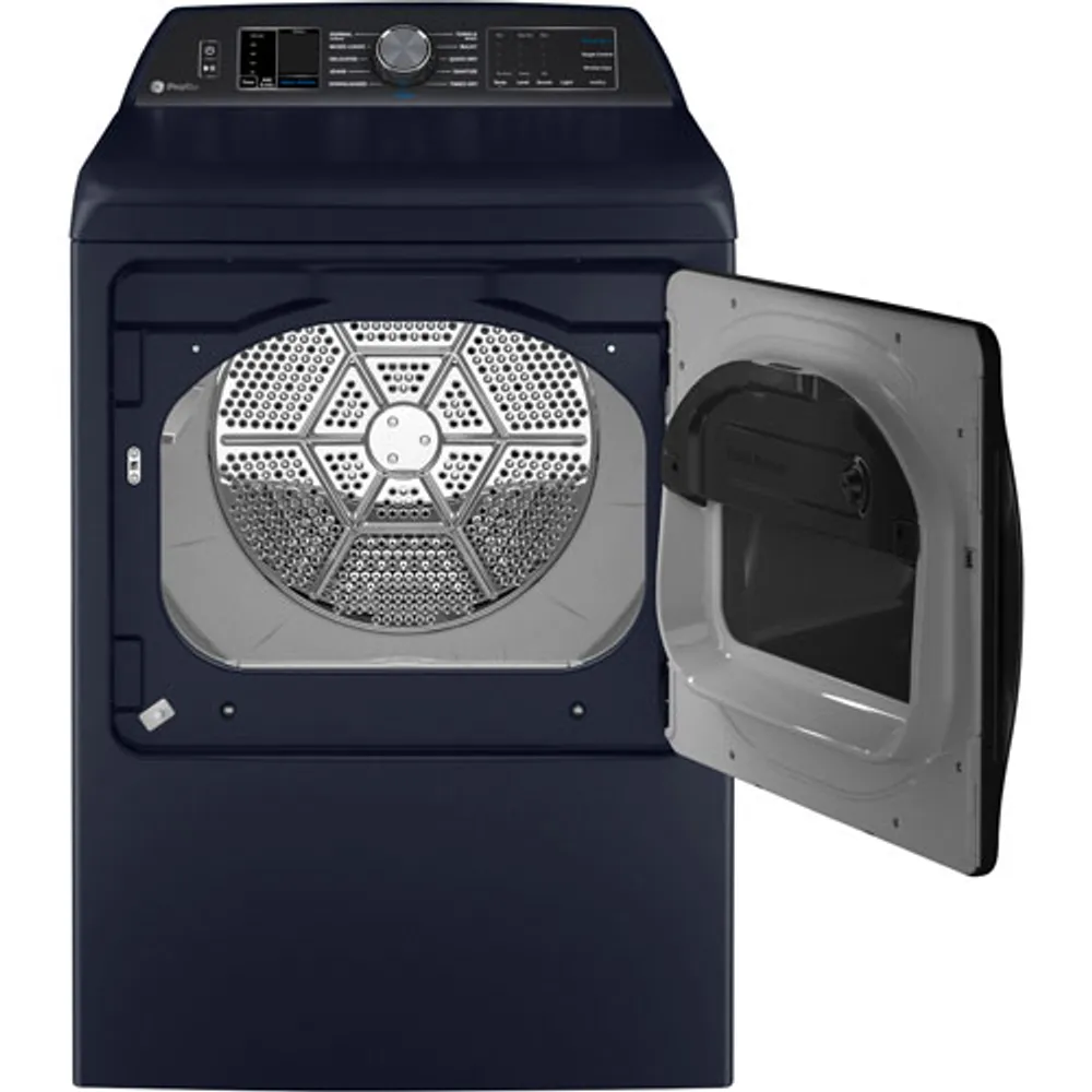 GE Profile 7.3 Cu. Ft. Electric Steam Dryer (PTD90EBMTRS) - Sapphire Blue