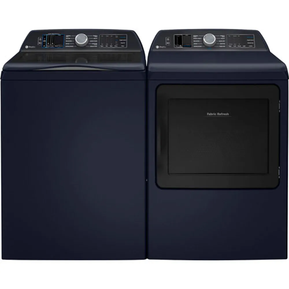 GE Profile 7.3 Cu. Ft. Electric Steam Dryer (PTD90EBMTRS) - Sapphire Blue