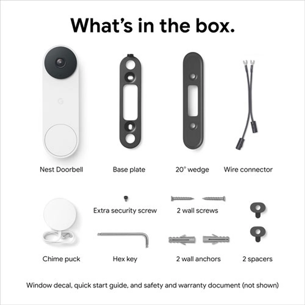 Google Nest (Wired) Wi-Fi Video Doorbell (2nd Gen