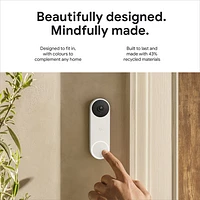 Google Nest (Wired) Wi-Fi Video Doorbell (2nd Gen) - Snow