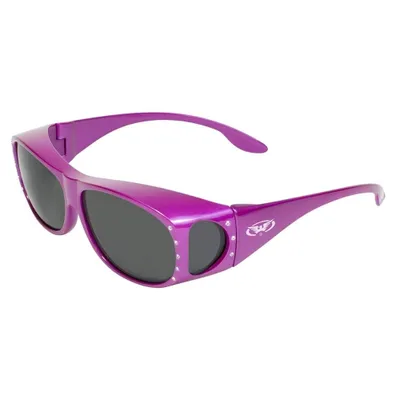 Global Vision Fanfare2 Women'S Fit Over Sunglasses Pink Frame Smoke Lens