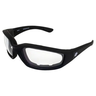 Birdz Oriole Safety Series Padded Glasses Black Frame Clear Lens Ansi Z87.1