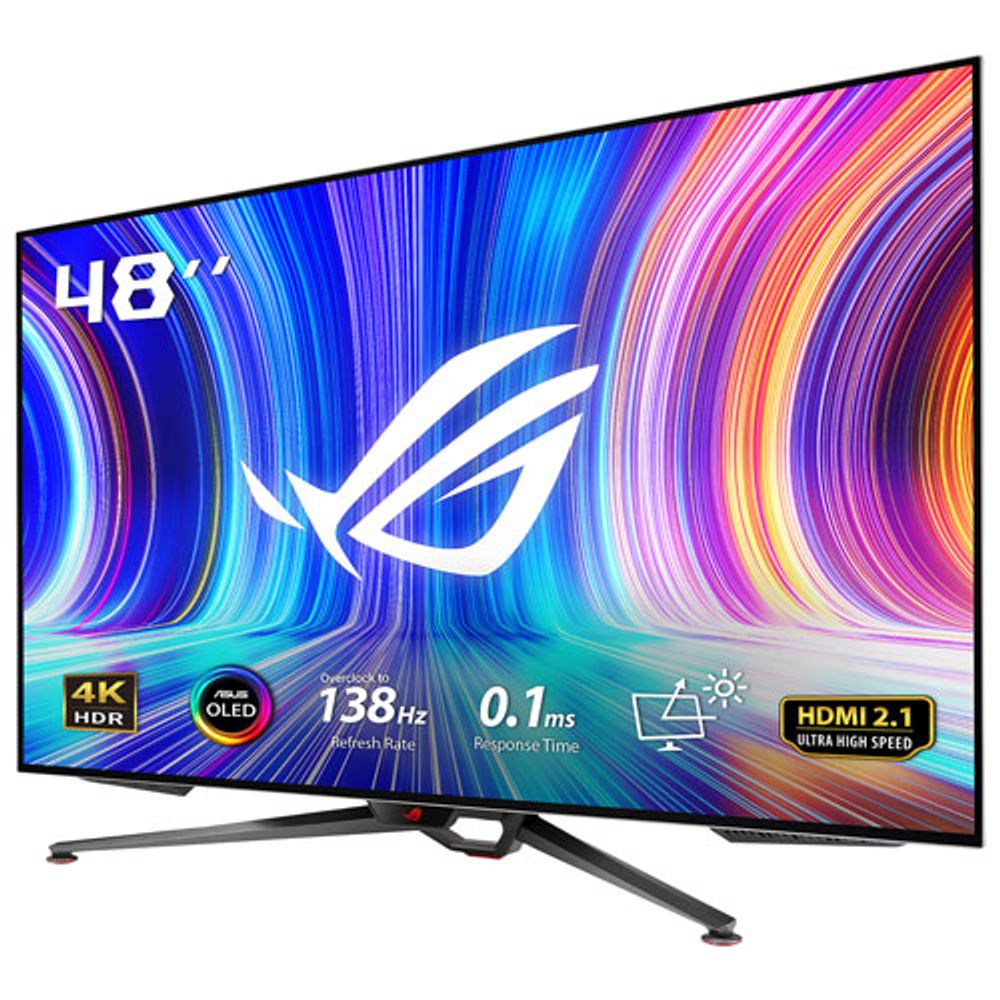 ASUS ROG Swift 47.5" 4K Ultra HD 138Hz 0.1ms GTG OLED Gaming Monitor (PG48UQ) - Black