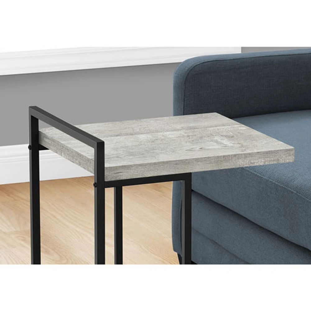 Monarch Specialties Contemporary Rectangular Accent Table - Grey Reclaimed Wood-Look