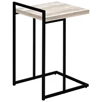 Monarch Thick-Panel Contemporary Rectangular Accent Table - Taupe Reclaimed Wood-Look/Black