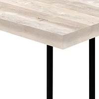 Monarch Thick-Panel Contemporary Rectangular Accent Table - Taupe Reclaimed Wood-Look/Black