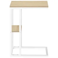 Monarch Contemporary Rectangular 2-Shelf Accent Table - Natural/White