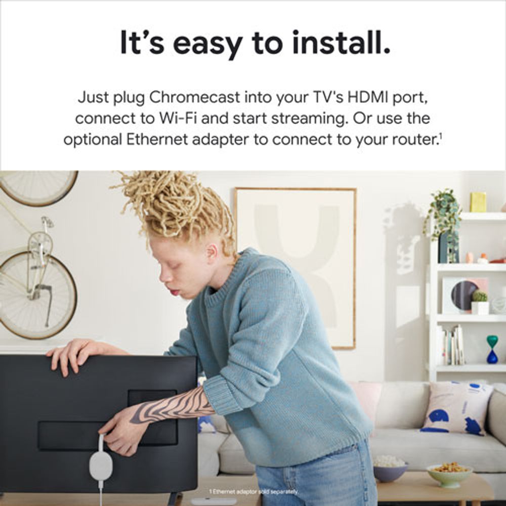 Google Chromecast with Google TV (HD) - Snow