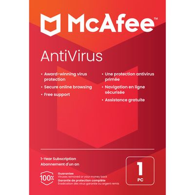 McAfee AntiVirus (PC) - 1 Device - 1 Year