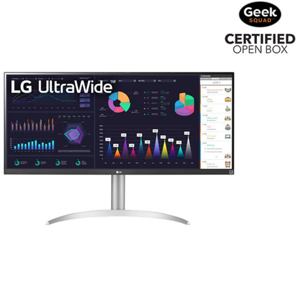Open Box - LG UltraWide 34" FHD 100Hz 5ms GTG LED IPS FreeSync Gaming Monitor (34WQ650-W) - White