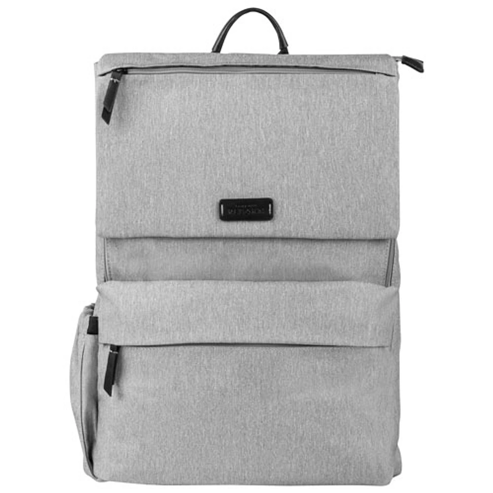 Sac griffé uni REBORN de Bugatti pour portable de 15,6 po - Gris