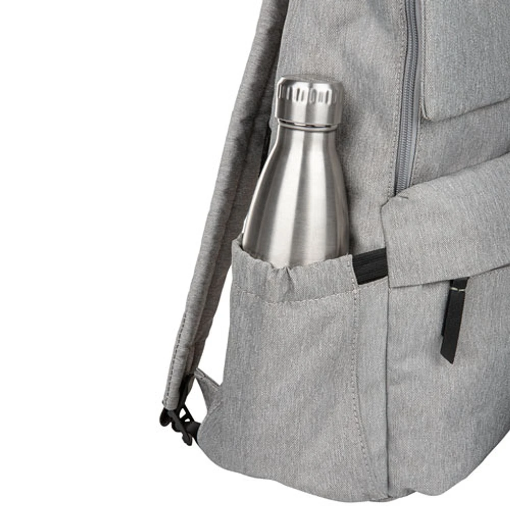 Sac griffé uni REBORN de Bugatti pour portable de 15,6 po - Gris