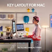Logitech MX Mechanical Mini Bluetooth Backlit Mechanical Ergonomic Keyboard for Mac