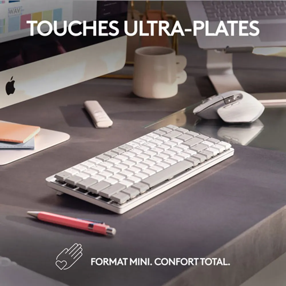 Clavier ergonomique rétroéclairé mécanique Bluetooth MX Mini de Logitech pour Mac