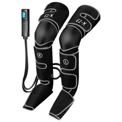 EZ-X Premium Air Compression Leg Massager with Knee Heat for  Circulation,Relaxation,Recovery & Pain Relief-Calf, Thigh&Foot  Massage-Adjustable Size to Fit All [With Carrying Case]