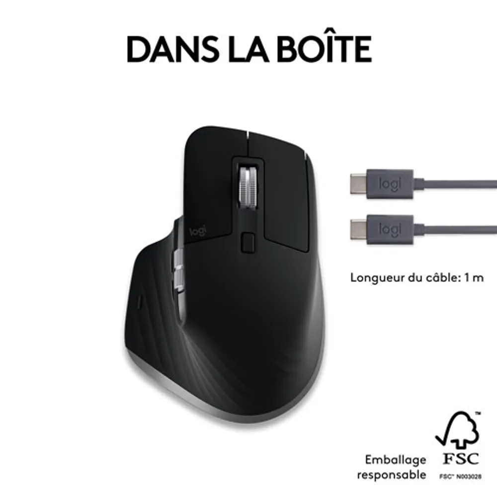 Souris Bluetooth optique MX Master 3S de Logitech pour Mac