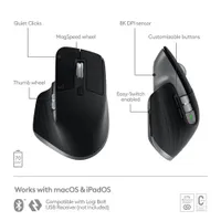 Logitech MX Master 3S Bluetooth Optical Mouse for Mac