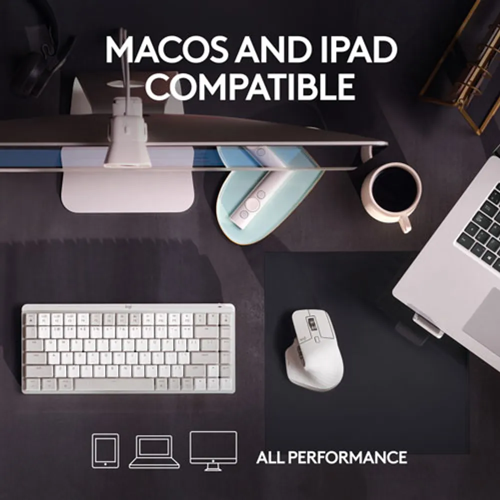 Souris Bluetooth optique MX Master 3S de Logitech pour Mac - Gris pâle