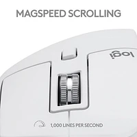 Souris Bluetooth optique MX Master 3S de Logitech pour Mac - Gris pâle