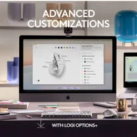Souris Bluetooth optique MX Master 3S de Logitech pour Mac - Gris pâle