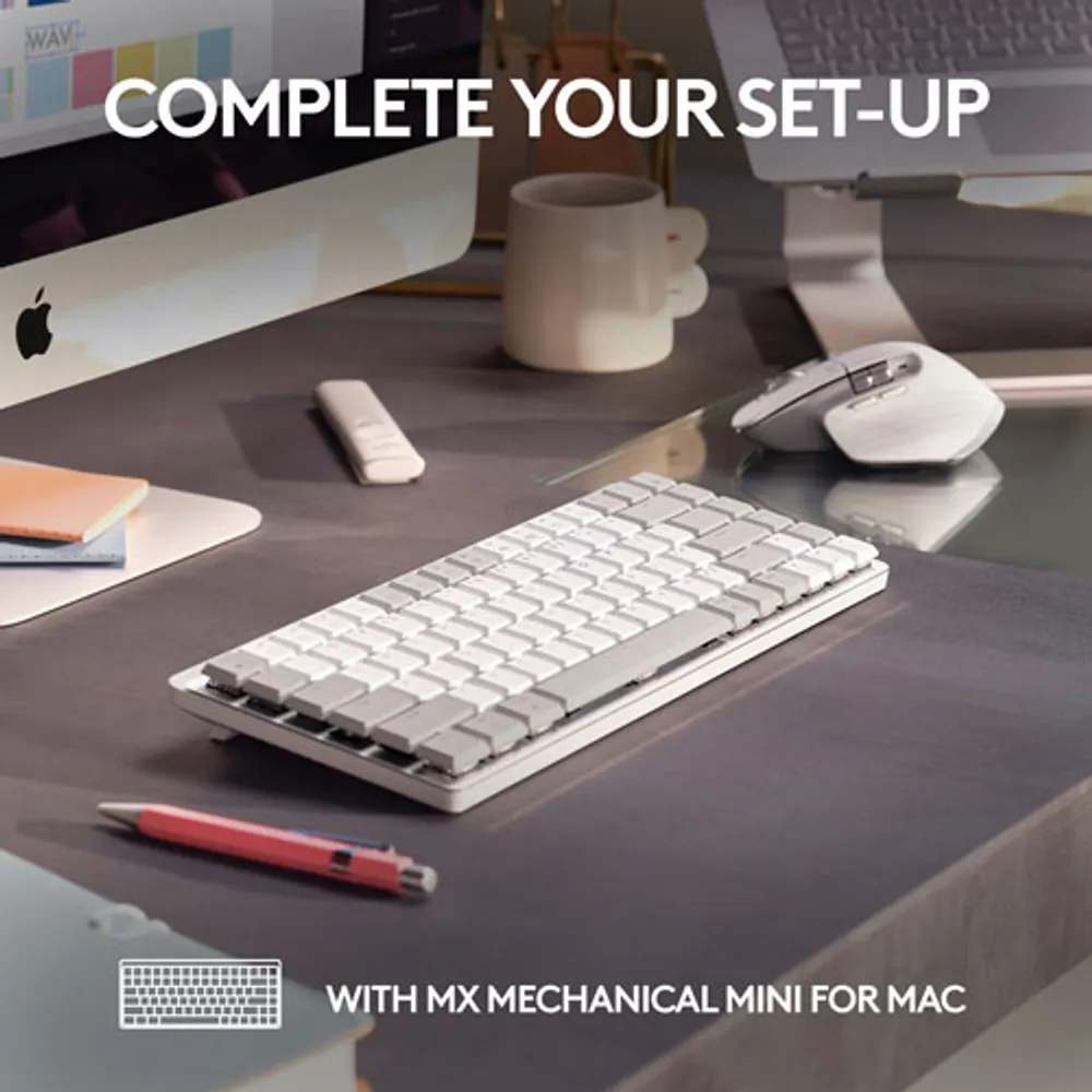 Souris Bluetooth optique MX Master 3S de Logitech pour Mac - Gris pâle
