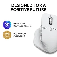 Souris Bluetooth optique MX Master 3S de Logitech pour Mac - Gris pâle